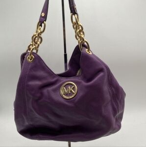 Michael Kors purple chain handle
